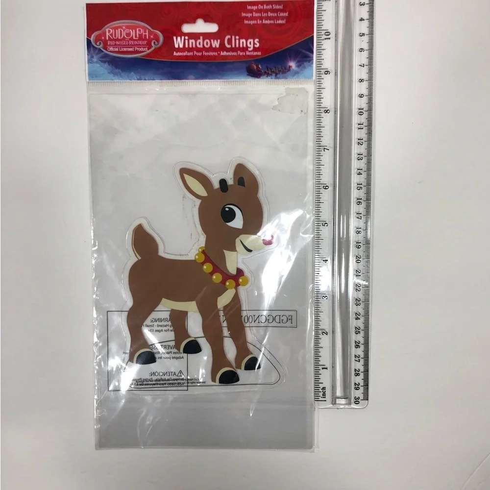 Rudolph the Red Nosed Reindeer Window Clings NIP